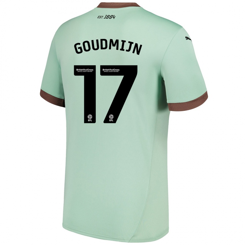 Niño Camiseta Kenzo Goudmijn #17 Verde Pálido 2ª Equipación 2024/25 La Camisa Chile