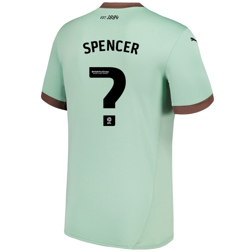 Niño Camiseta Morten Spencer #0 Verde Pálido 2ª Equipación 2024/25 La Camisa Chile