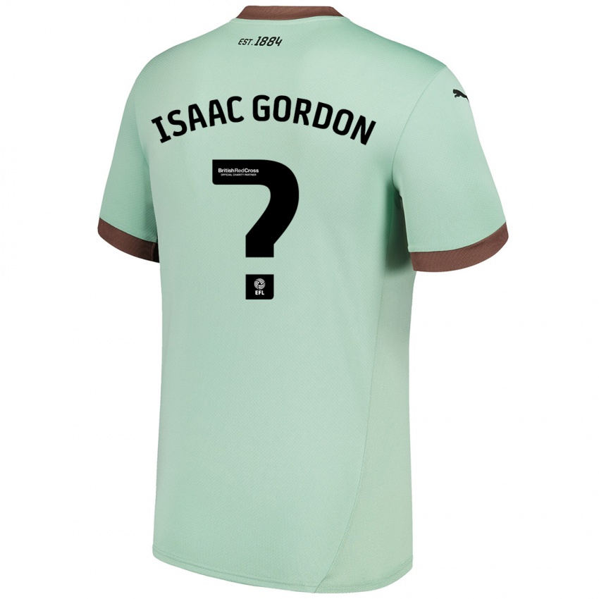 Niño Camiseta Isaac Gordon #0 Verde Pálido 2ª Equipación 2024/25 La Camisa Chile