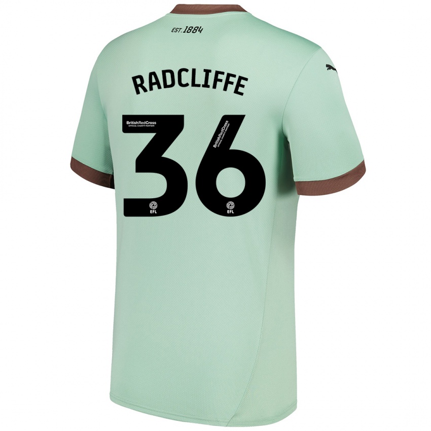 Niño Camiseta Ben Radcliffe #36 Verde Pálido 2ª Equipación 2024/25 La Camisa Chile