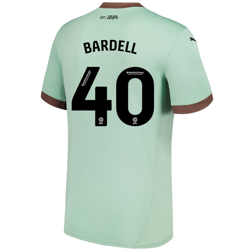 Niño Camiseta Max Bardell #40 Verde Pálido 2ª Equipación 2024/25 La Camisa Chile