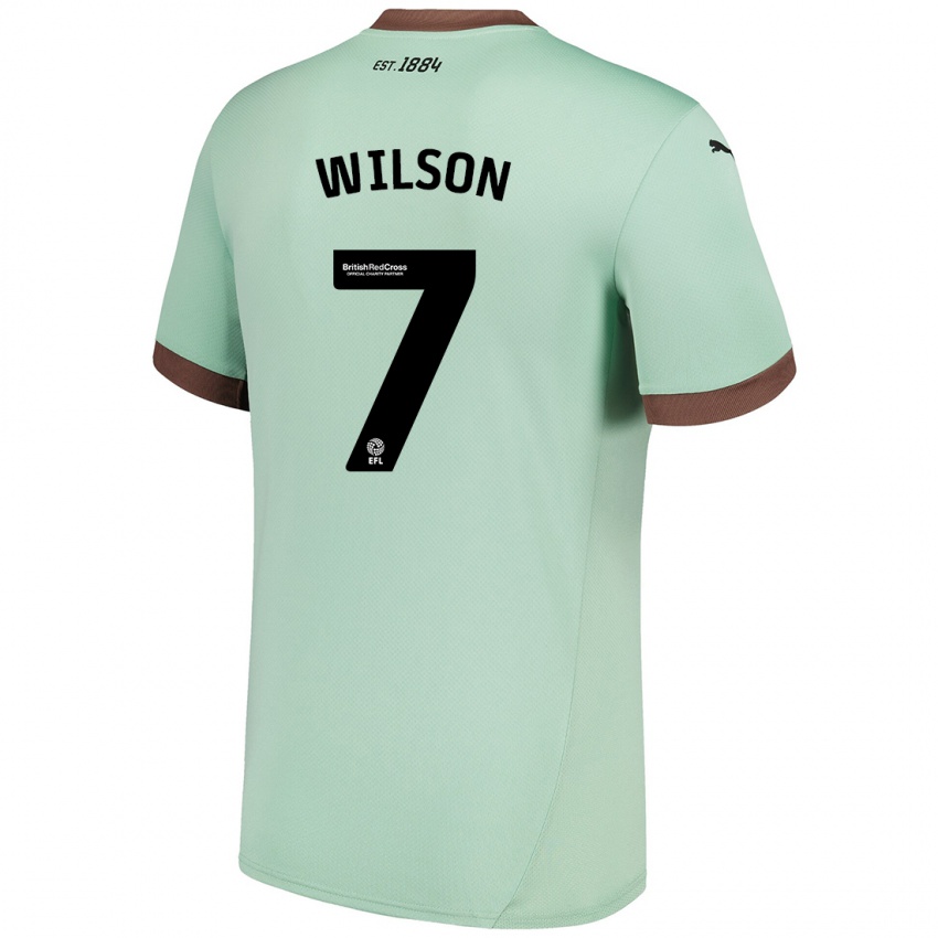 Niño Camiseta Emelia Wilson #7 Verde Pálido 2ª Equipación 2024/25 La Camisa Chile