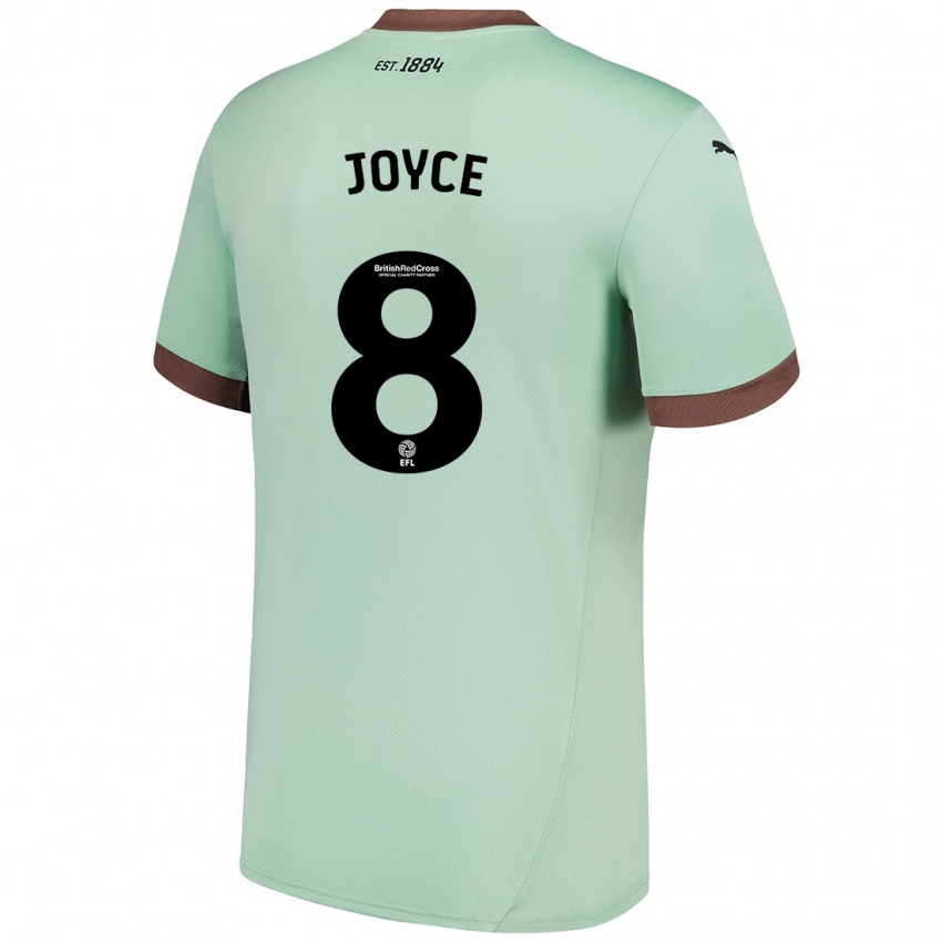 Niño Camiseta Emily Joyce #8 Verde Pálido 2ª Equipación 2024/25 La Camisa Chile