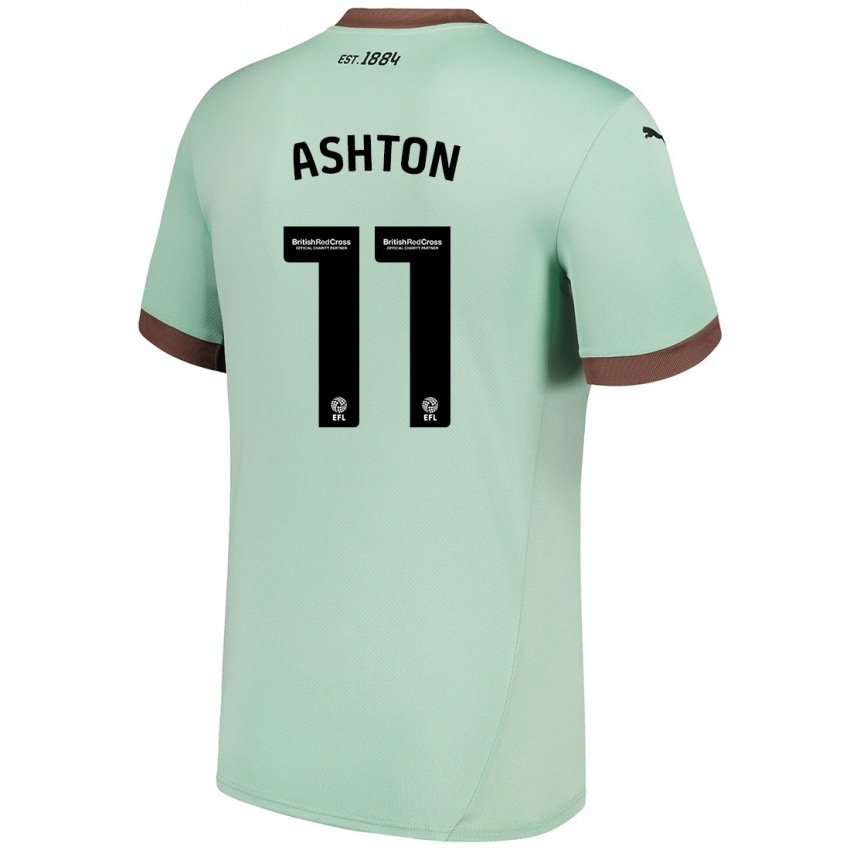 Niño Camiseta Eleanor Ashton #11 Verde Pálido 2ª Equipación 2024/25 La Camisa Chile