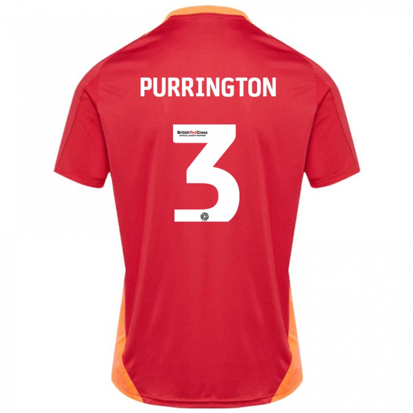 Niño Camiseta Ben Purrington #3 Azul Blanquecino 2ª Equipación 2024/25 La Camisa Chile