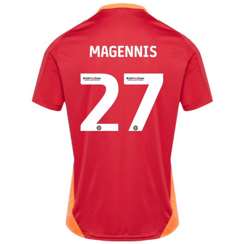 Niño Camiseta Josh Magennis #27 Azul Blanquecino 2ª Equipación 2024/25 La Camisa Chile