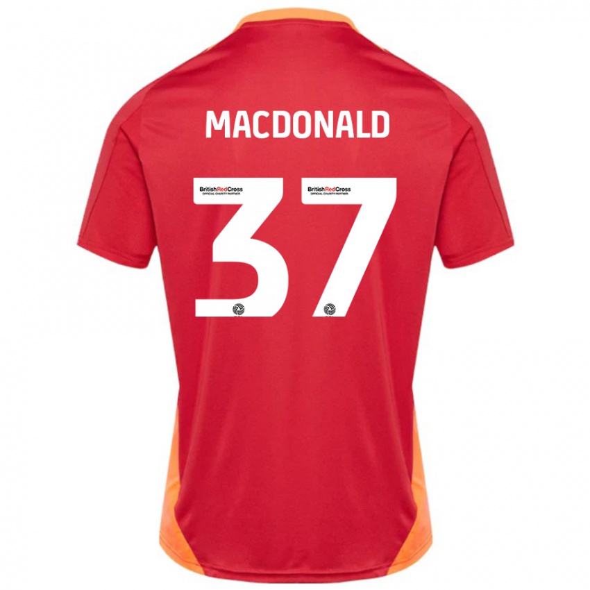 Niño Camiseta Shaun Macdonald #37 Azul Blanquecino 2ª Equipación 2024/25 La Camisa Chile