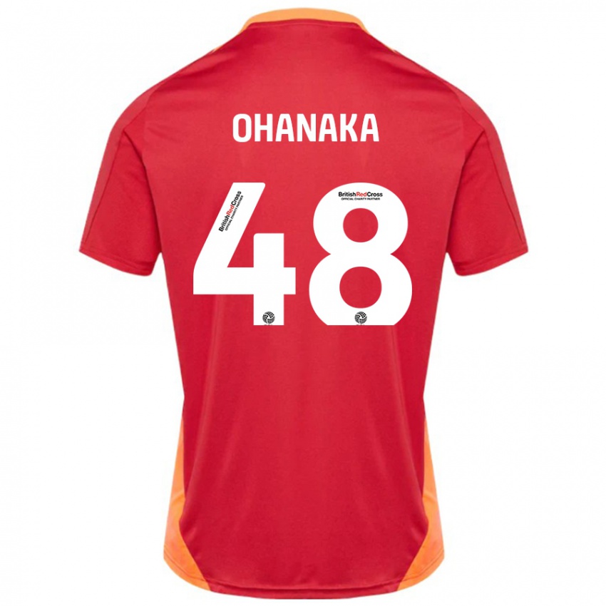 Niño Camiseta Santino Ohanaka #48 Azul Blanquecino 2ª Equipación 2024/25 La Camisa Chile