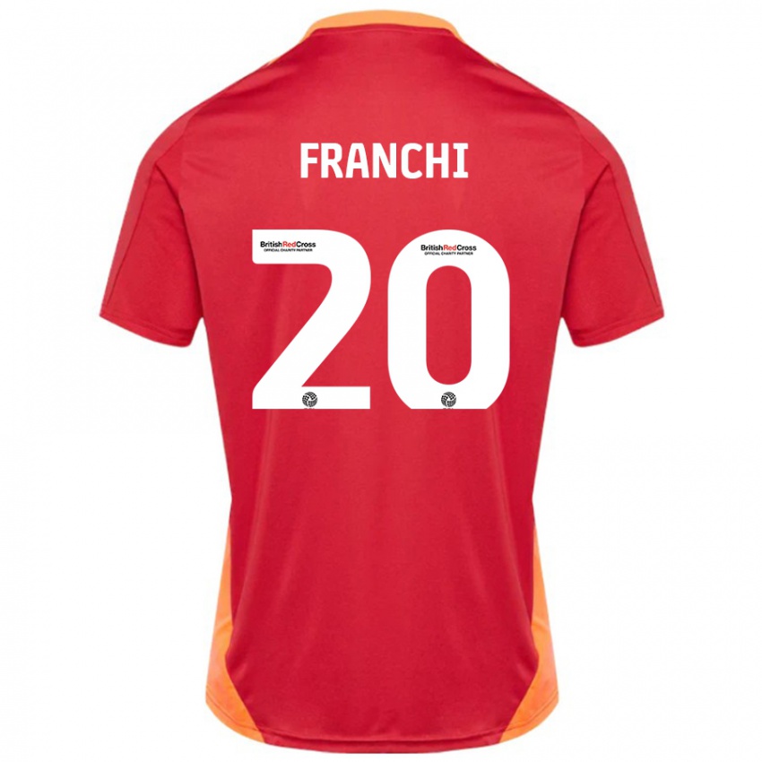 Niño Camiseta Matilda Franchi #20 Azul Blanquecino 2ª Equipación 2024/25 La Camisa Chile