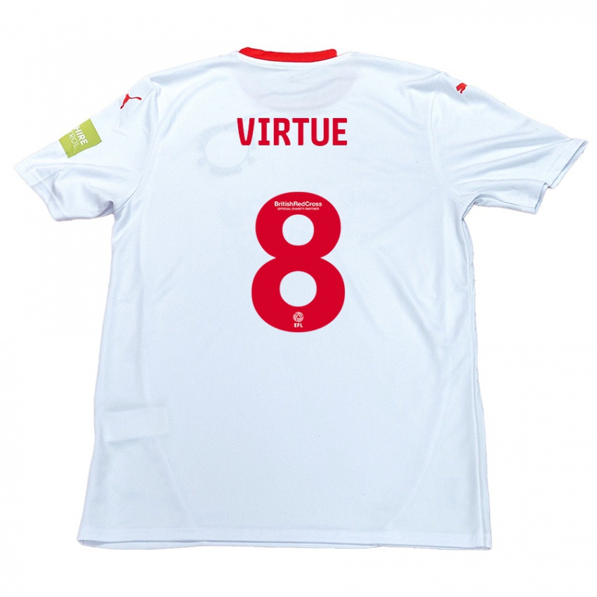 Niño Camiseta Matty Virtue #8 Blanco 2ª Equipación 2024/25 La Camisa Chile