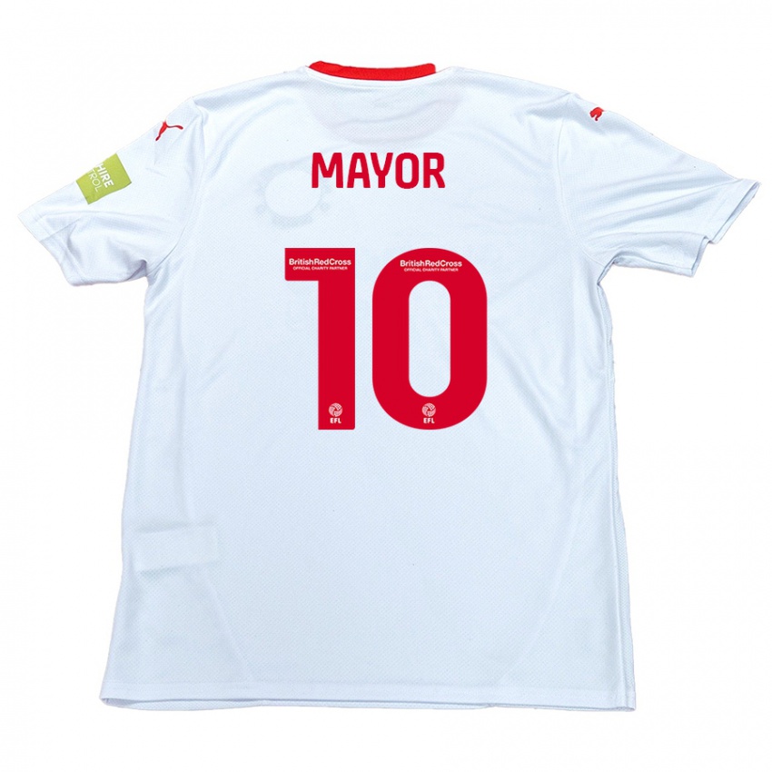 Niño Camiseta Danny Mayor #10 Blanco 2ª Equipación 2024/25 La Camisa Chile