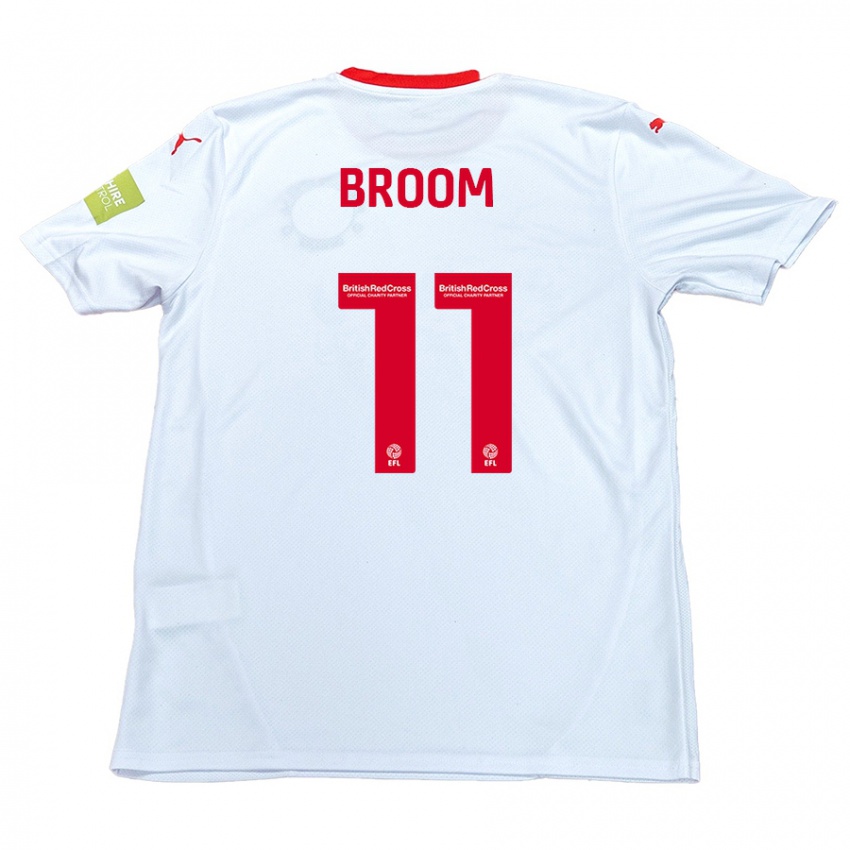 Niño Camiseta Ryan Broom #11 Blanco 2ª Equipación 2024/25 La Camisa Chile