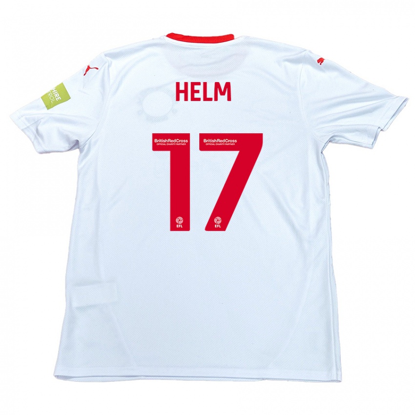 Niño Camiseta Mark Helm #17 Blanco 2ª Equipación 2024/25 La Camisa Chile