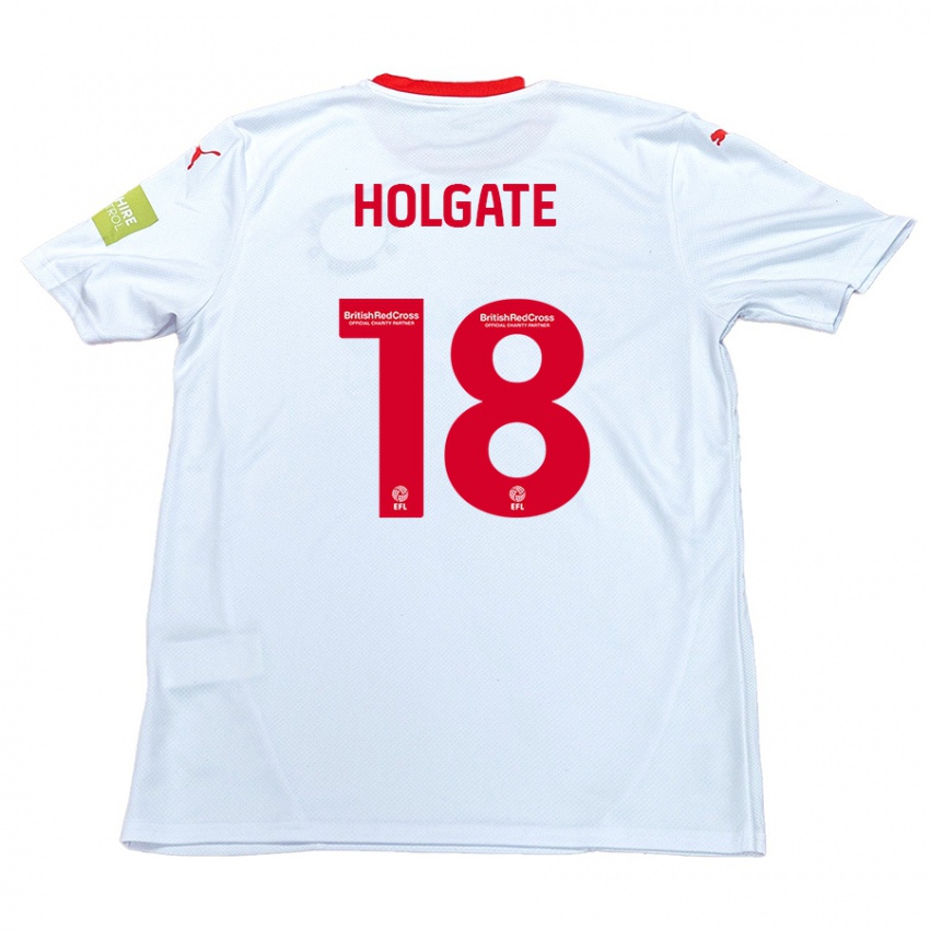 Niño Camiseta Harrison Holgate #18 Blanco 2ª Equipación 2024/25 La Camisa Chile