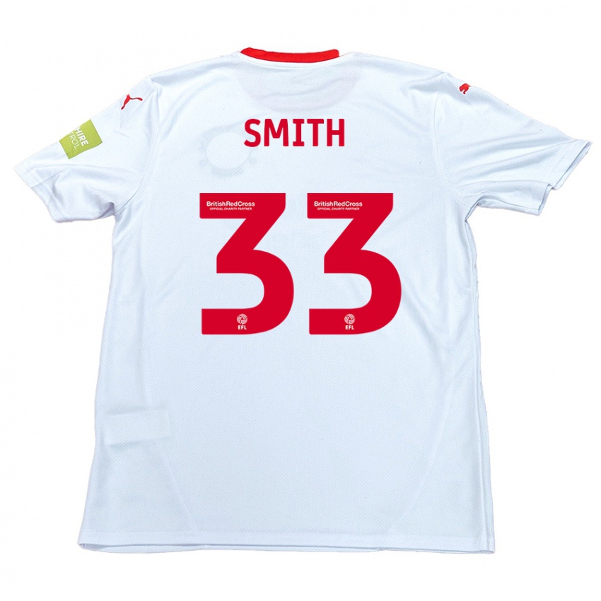 Niño Camiseta Pele Smith #33 Blanco 2ª Equipación 2024/25 La Camisa Chile