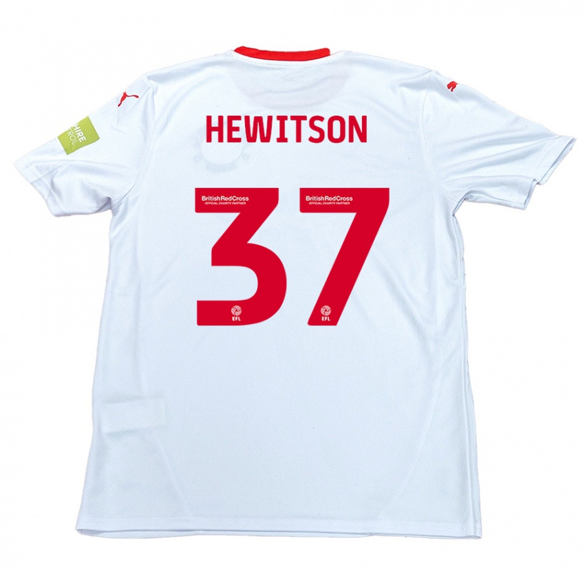 Niño Camiseta Luke Hewitson #37 Blanco 2ª Equipación 2024/25 La Camisa Chile