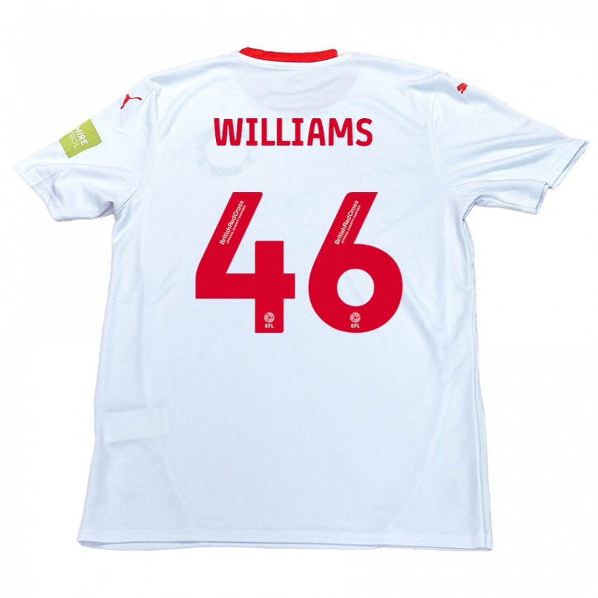 Niño Camiseta Theo Williams #46 Blanco 2ª Equipación 2024/25 La Camisa Chile