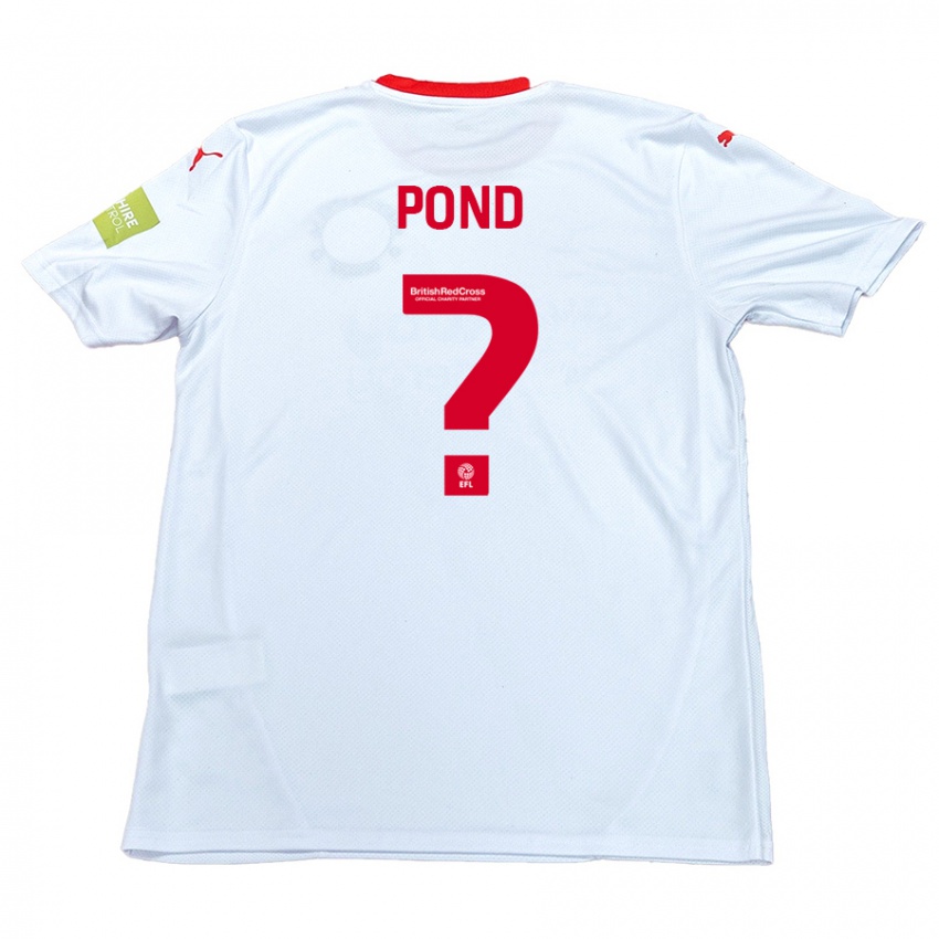 Niño Camiseta Nathan Pond #0 Blanco 2ª Equipación 2024/25 La Camisa Chile