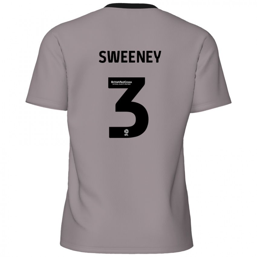 Niño Camiseta Jayden Sweeney #3 Gris 2ª Equipación 2024/25 La Camisa Chile