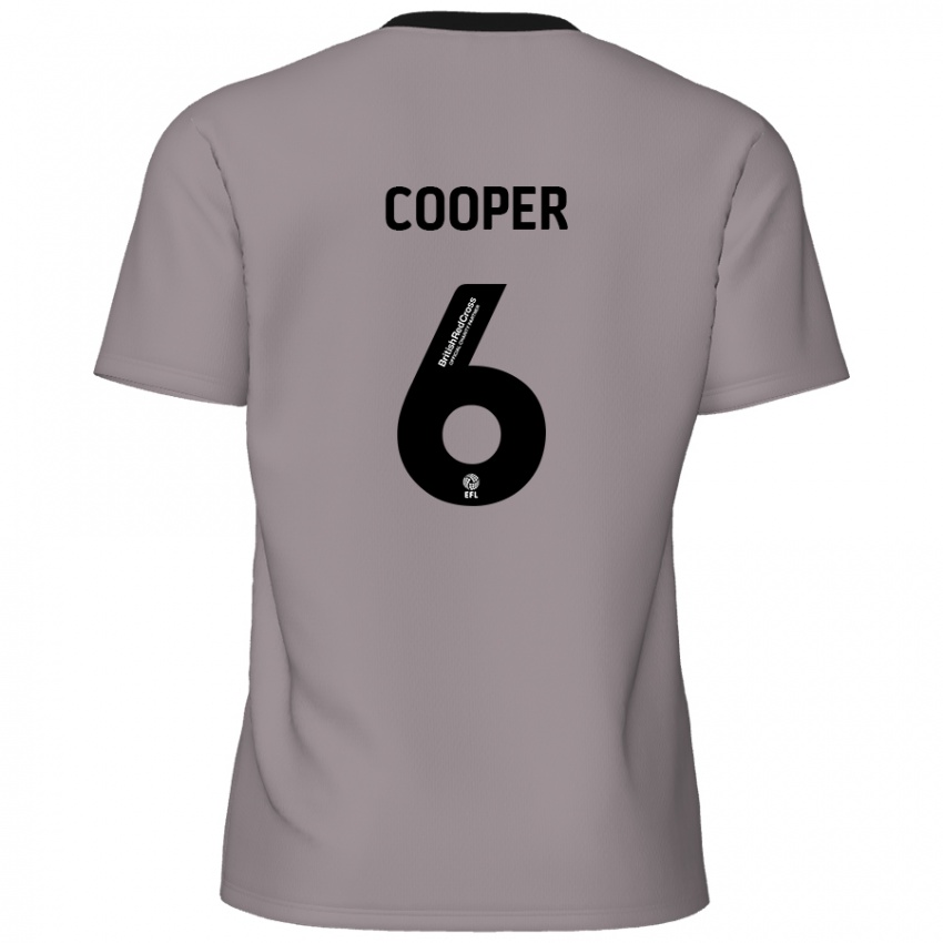 Niño Camiseta Brandon Cooper #6 Gris 2ª Equipación 2024/25 La Camisa Chile