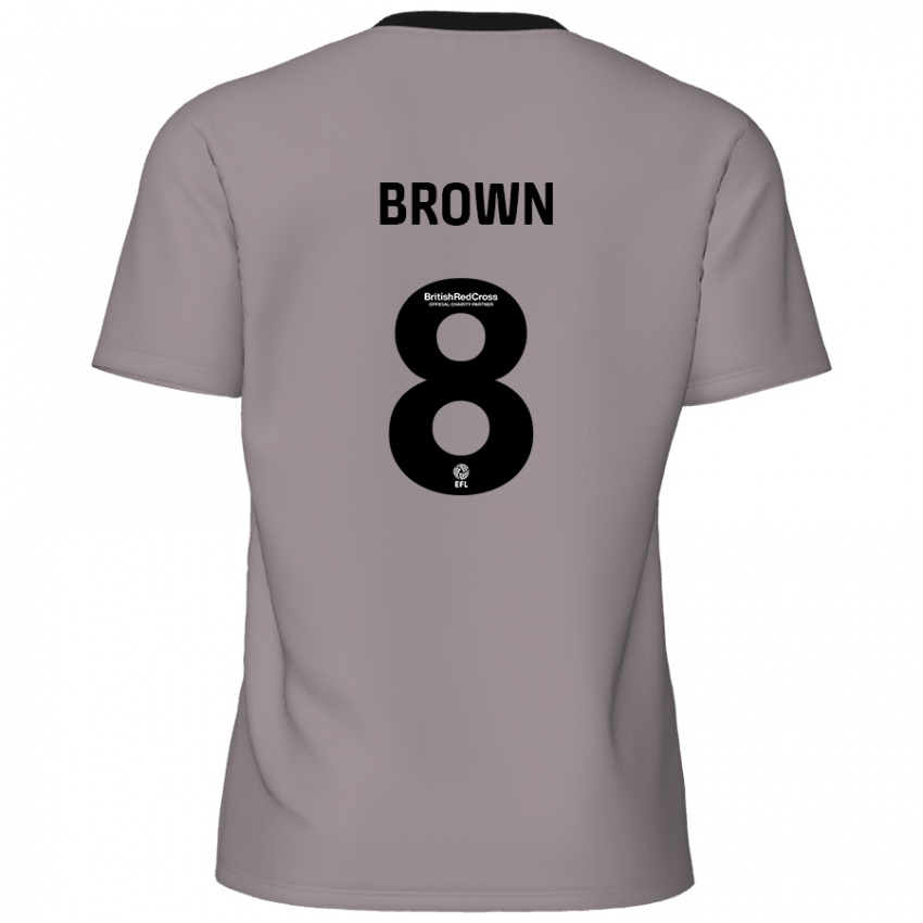 Niño Camiseta Jordan Brown #8 Gris 2ª Equipación 2024/25 La Camisa Chile