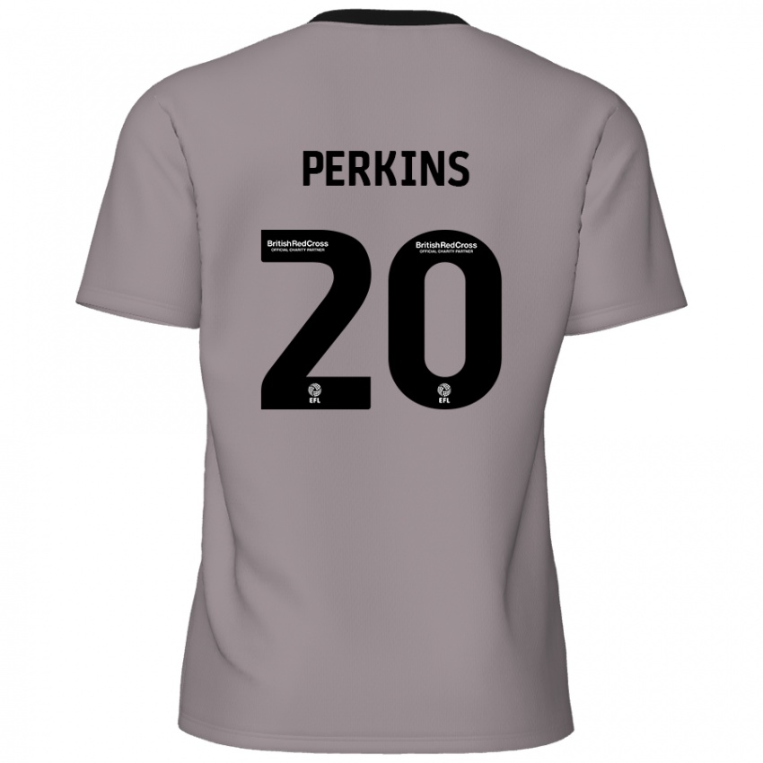 Niño Camiseta Sonny Perkins #20 Gris 2ª Equipación 2024/25 La Camisa Chile