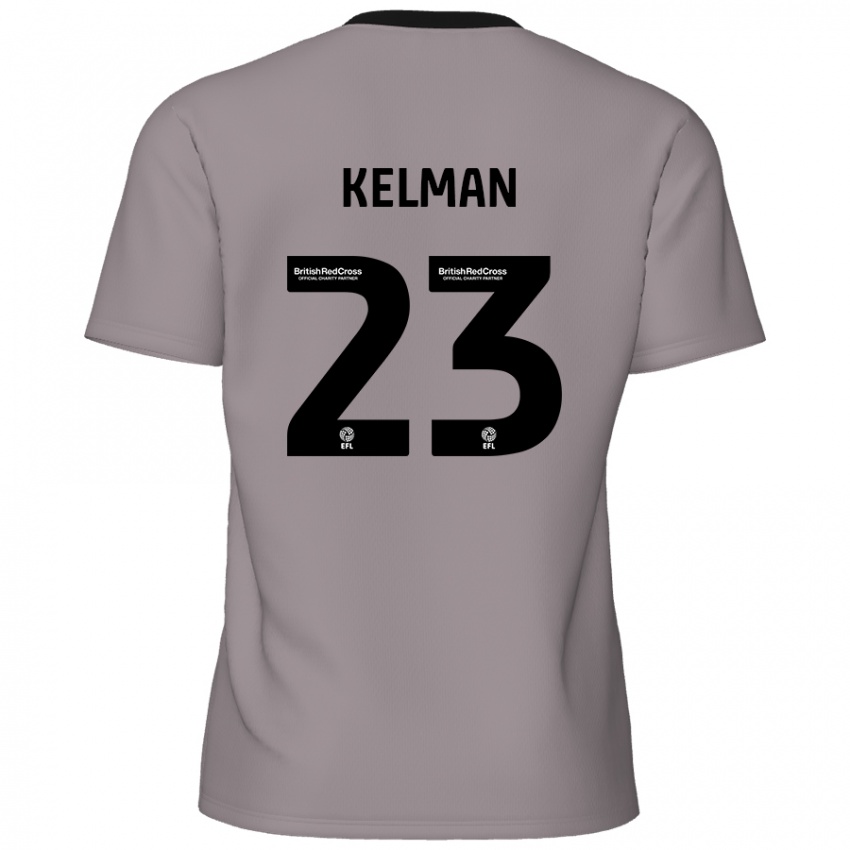 Niño Camiseta Charlie Kelman #23 Gris 2ª Equipación 2024/25 La Camisa Chile