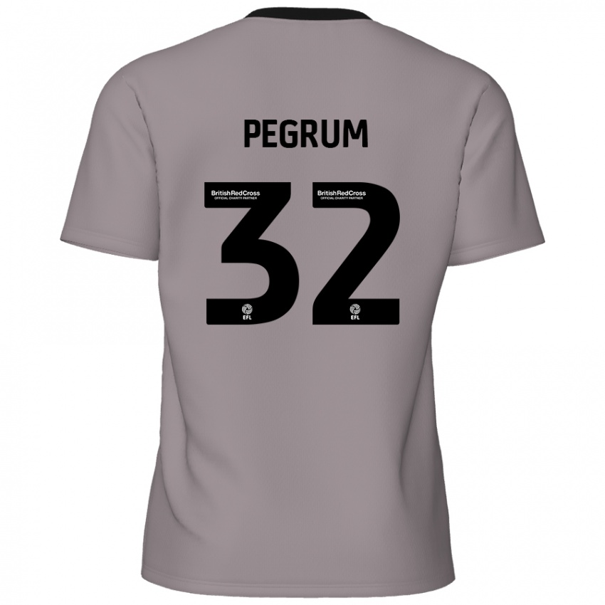 Niño Camiseta Charlie Pegrum #32 Gris 2ª Equipación 2024/25 La Camisa Chile