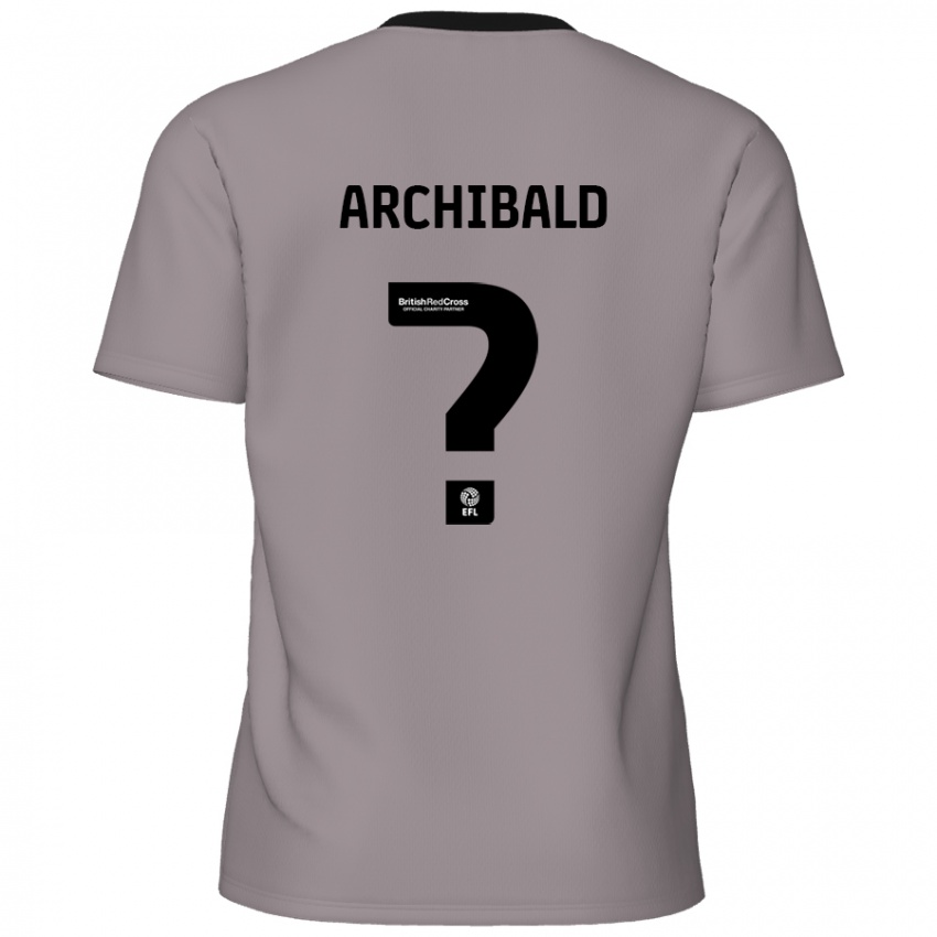 Niño Camiseta Aaron Archibald #0 Gris 2ª Equipación 2024/25 La Camisa Chile