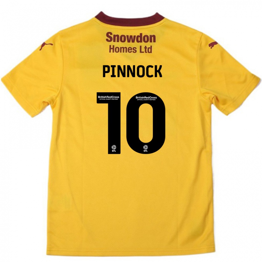 Niño Camiseta Mitch Pinnock #10 Naranja Borgoña 2ª Equipación 2024/25 La Camisa Chile