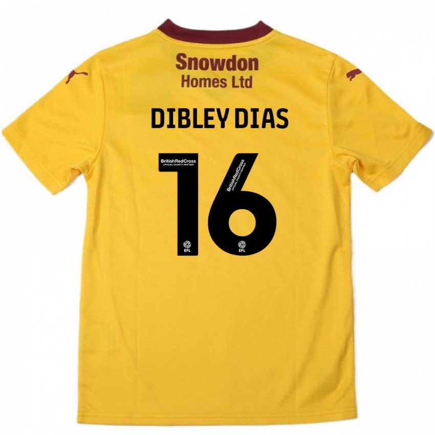 Niño Camiseta Matt Dibley-Dias #16 Naranja Borgoña 2ª Equipación 2024/25 La Camisa Chile