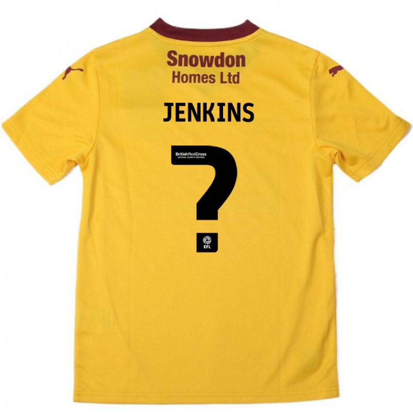 Niño Camiseta Leo Jenkins #0 Naranja Borgoña 2ª Equipación 2024/25 La Camisa Chile