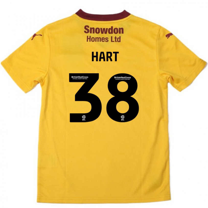 Niño Camiseta Jamari Hart #38 Naranja Borgoña 2ª Equipación 2024/25 La Camisa Chile