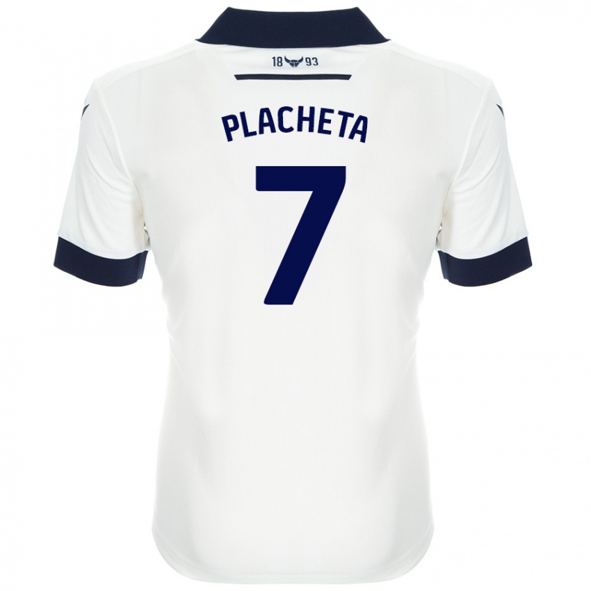 Niño Camiseta Przemyslaw Placheta #7 Blanco Azul Marino 2ª Equipación 2024/25 La Camisa Chile