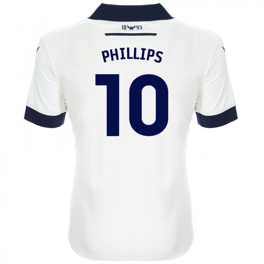 Niño Camiseta Matt Phillips #10 Blanco Azul Marino 2ª Equipación 2024/25 La Camisa Chile