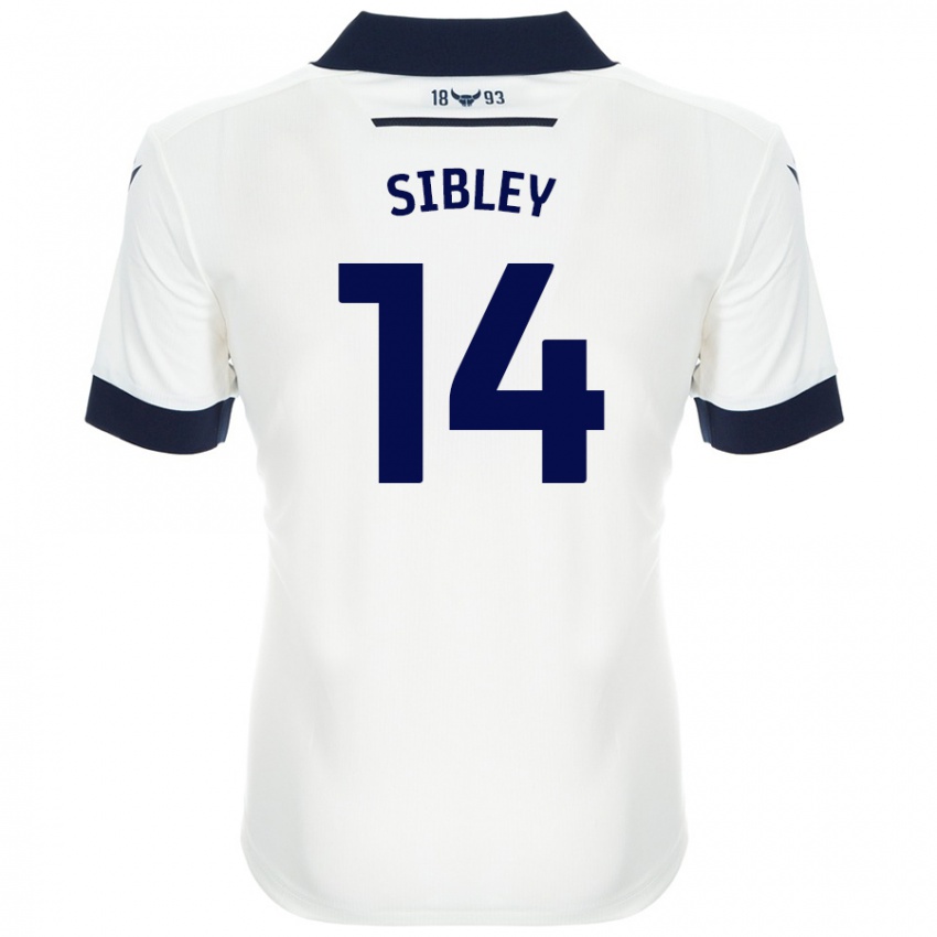 Niño Camiseta Louie Sibley #14 Blanco Azul Marino 2ª Equipación 2024/25 La Camisa Chile