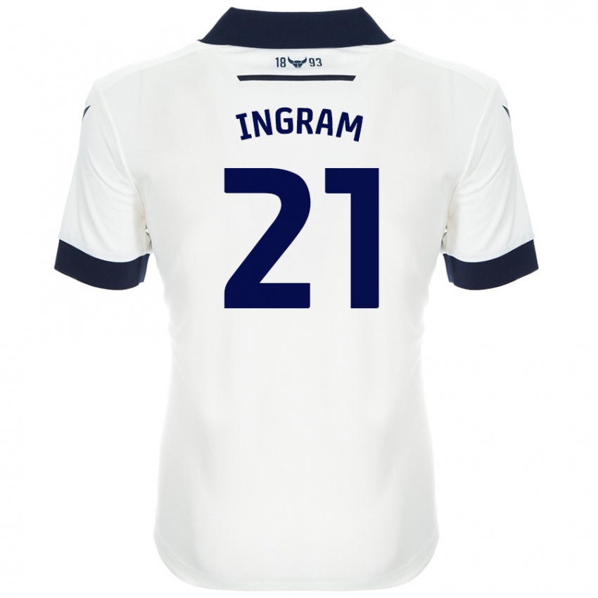 Niño Camiseta Matt Ingram #21 Blanco Azul Marino 2ª Equipación 2024/25 La Camisa Chile