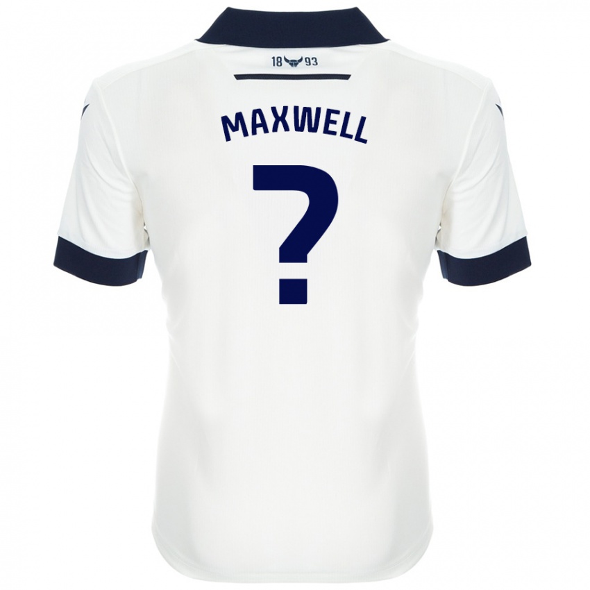 Niño Camiseta Rashane Maxwell #0 Blanco Azul Marino 2ª Equipación 2024/25 La Camisa Chile