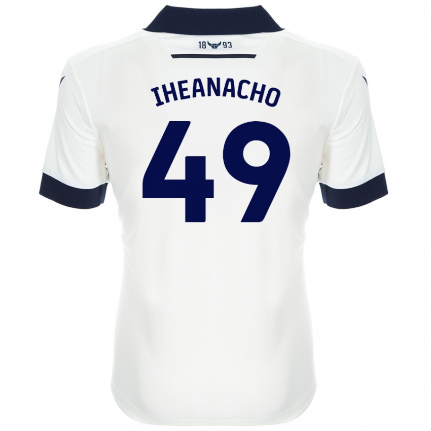 Niño Camiseta Josh Iheanacho #49 Blanco Azul Marino 2ª Equipación 2024/25 La Camisa Chile