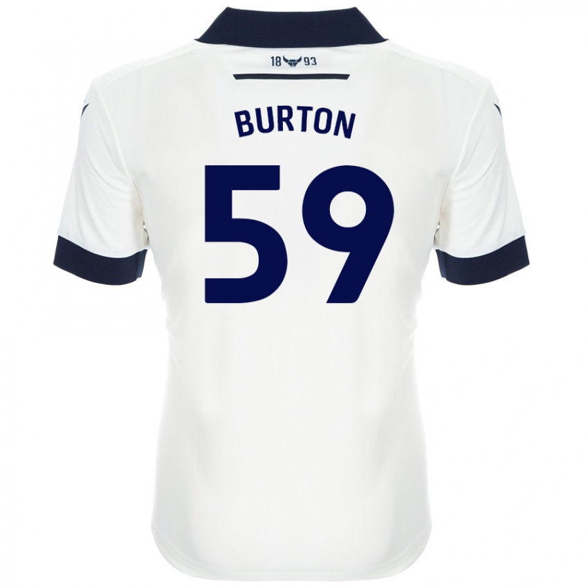 Niño Camiseta Kasway Burton #59 Blanco Azul Marino 2ª Equipación 2024/25 La Camisa Chile