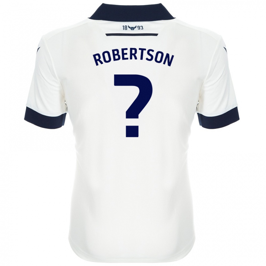 Niño Camiseta Maddie Robertson #0 Blanco Azul Marino 2ª Equipación 2024/25 La Camisa Chile