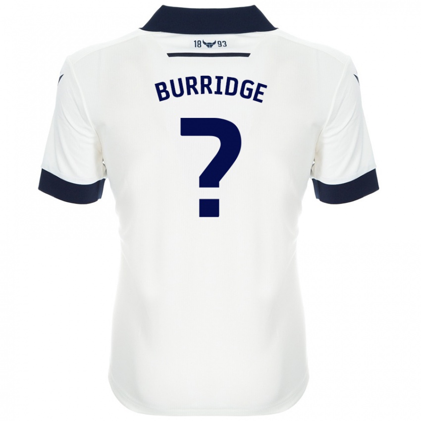 Niño Camiseta Leah Burridge #0 Blanco Azul Marino 2ª Equipación 2024/25 La Camisa Chile