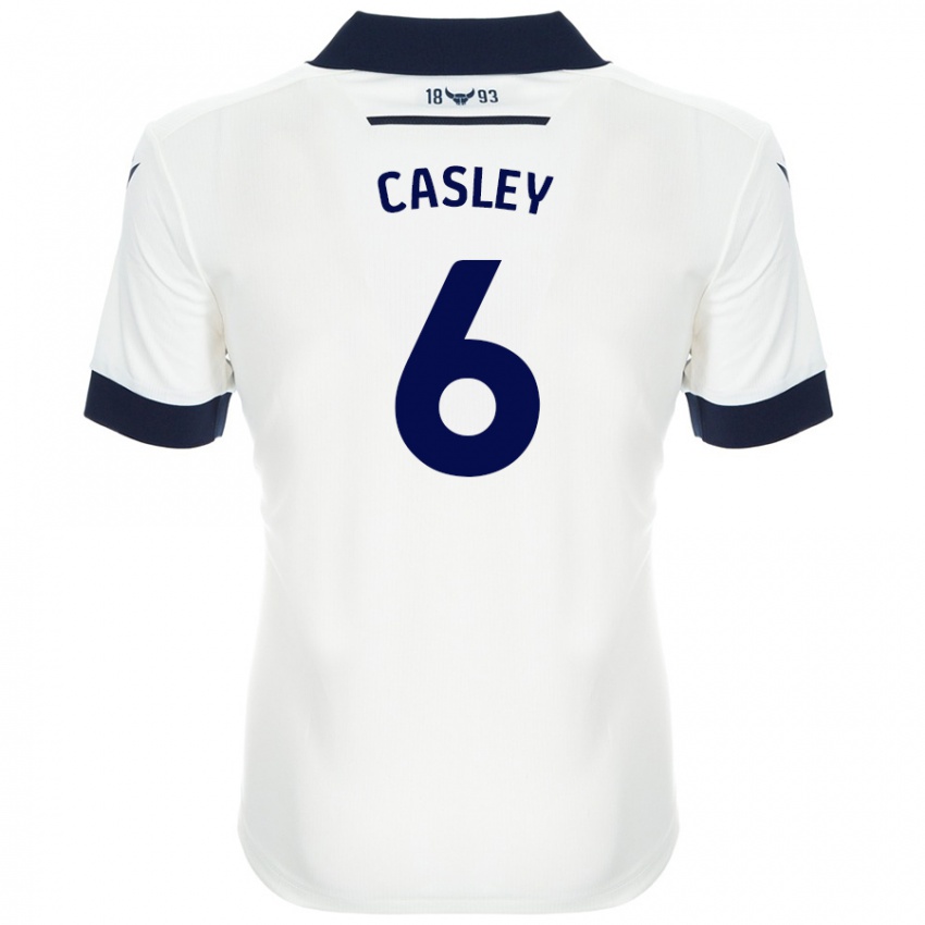 Niño Camiseta Riva Casley #6 Blanco Azul Marino 2ª Equipación 2024/25 La Camisa Chile