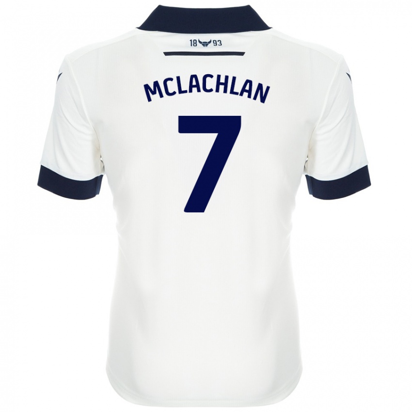 Niño Camiseta Daisy Mclachlan #7 Blanco Azul Marino 2ª Equipación 2024/25 La Camisa Chile