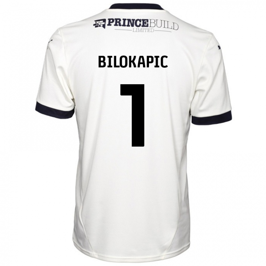 Niño Camiseta Nicholas Bilokapic #1 Blanquecino Negro 2ª Equipación 2024/25 La Camisa Chile