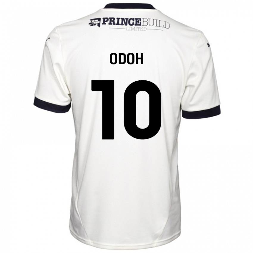 Niño Camiseta Abraham Odoh #10 Blanquecino Negro 2ª Equipación 2024/25 La Camisa Chile