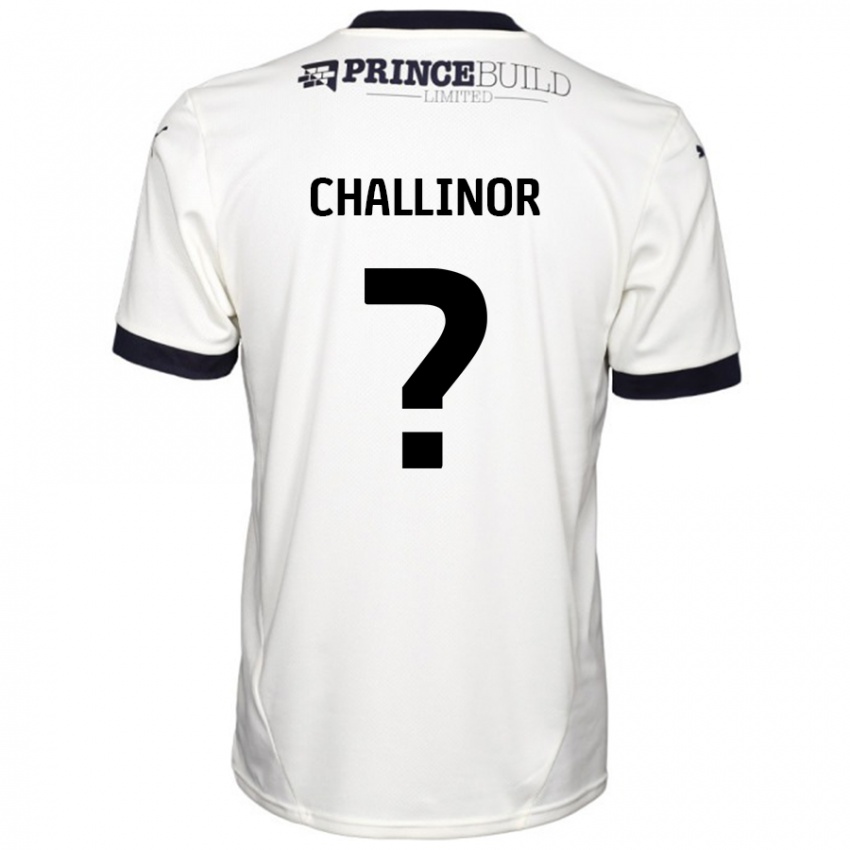 Niño Camiseta Ben Challinor #0 Blanquecino Negro 2ª Equipación 2024/25 La Camisa Chile