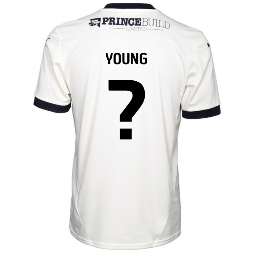 Niño Camiseta Tyler Young #0 Blanquecino Negro 2ª Equipación 2024/25 La Camisa Chile