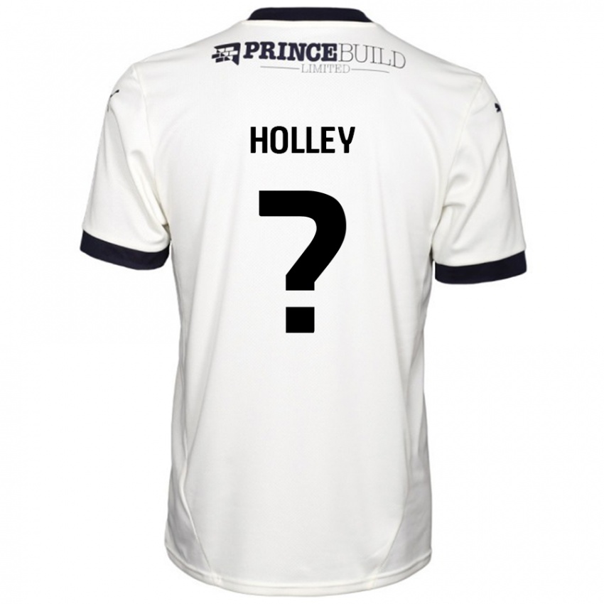 Niño Camiseta George Holley #0 Blanquecino Negro 2ª Equipación 2024/25 La Camisa Chile