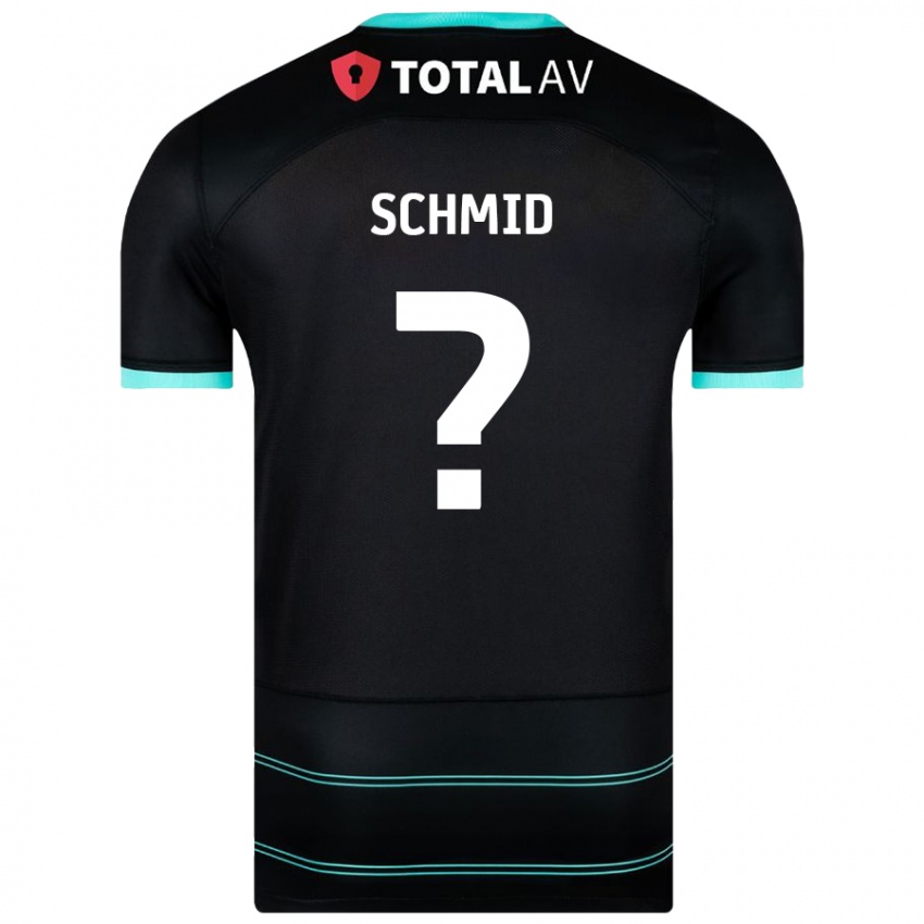 Niño Camiseta Nicolas Schmid #0 Negro 2ª Equipación 2024/25 La Camisa Chile